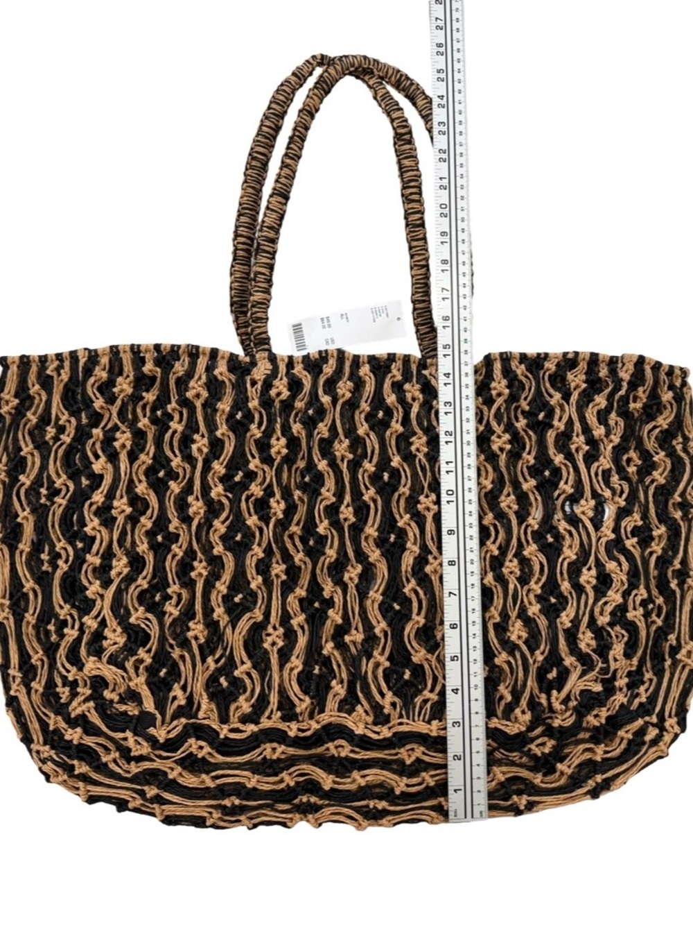 Urban Outfitters Black and Brown Woven Tote - Picture 8 of 9